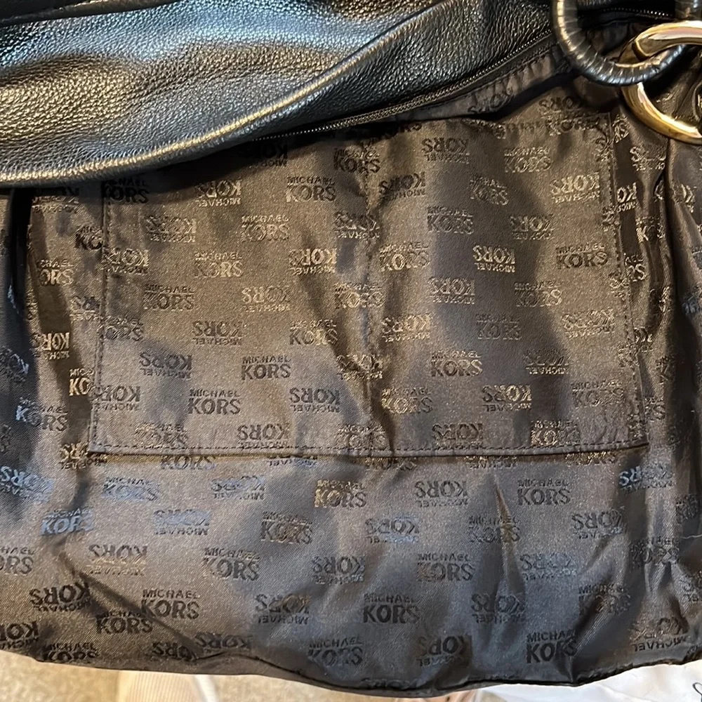 Michael Kors Black Leather Hobo Bag